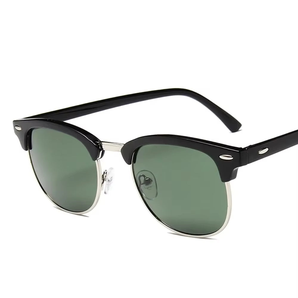 Klassiska Clubmaster Solglasögon – Unisex Retrolook med UV-skydd