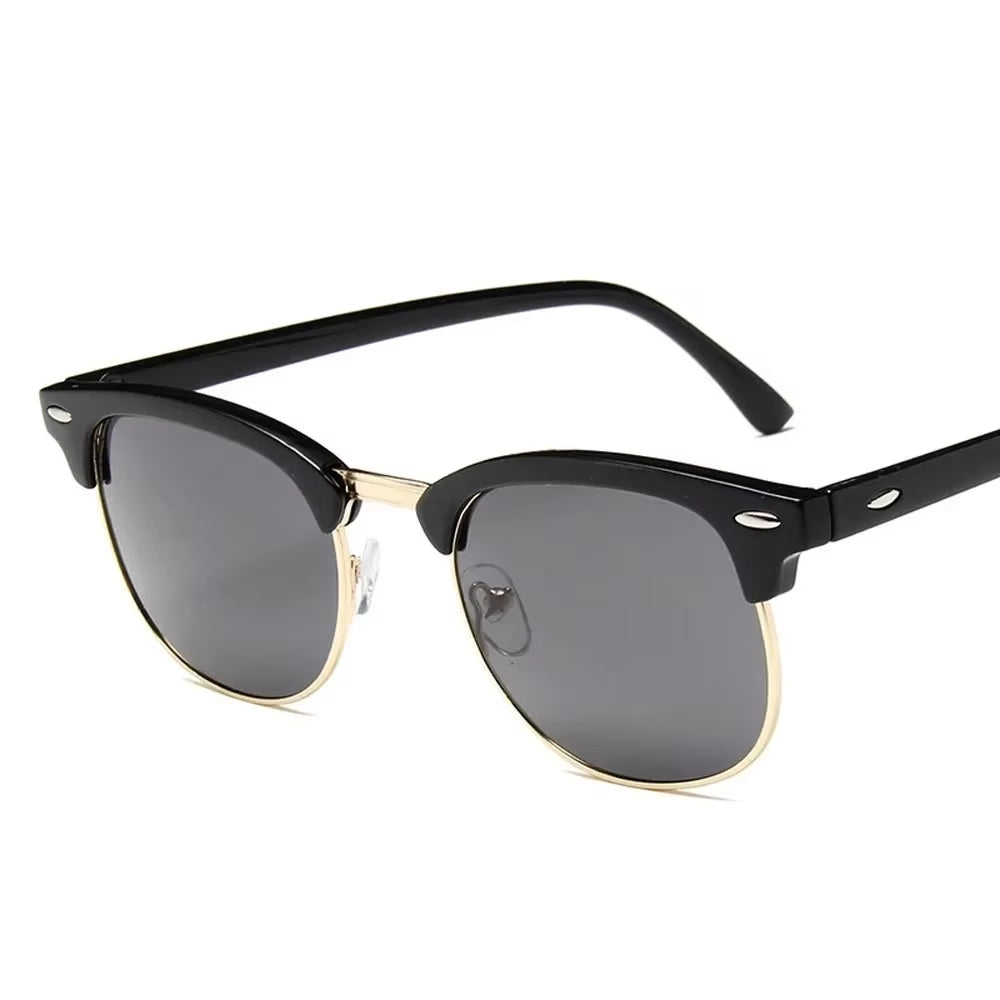Klassiska Clubmaster Solglasögon – Unisex Retrolook med UV-skydd