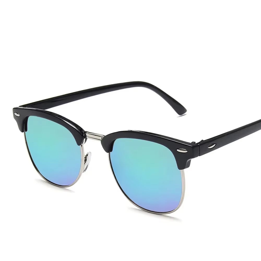 Klassiska Clubmaster Solglasögon – Unisex Retrolook med UV-skydd